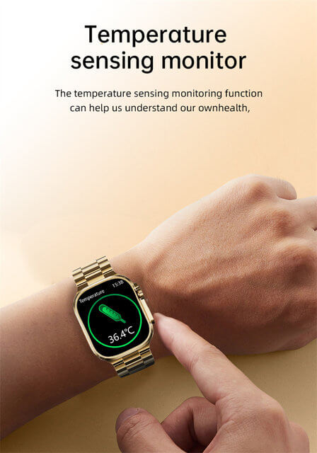 Ultra GD9 24K Gold Casing Smartwatch – Bluetooth Calling – Golden Straps image 7