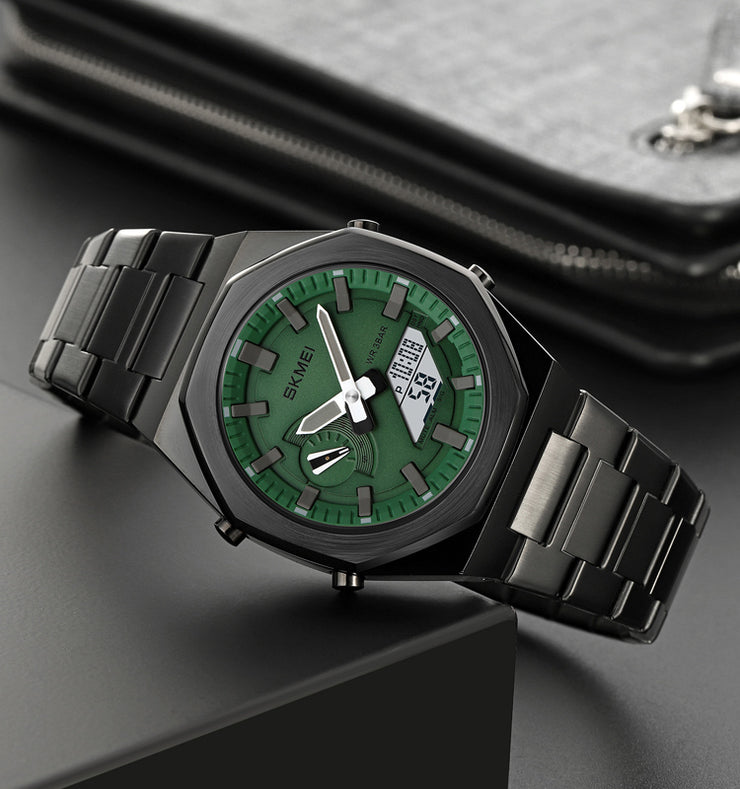 Original SKM World Time Watch Black image 5