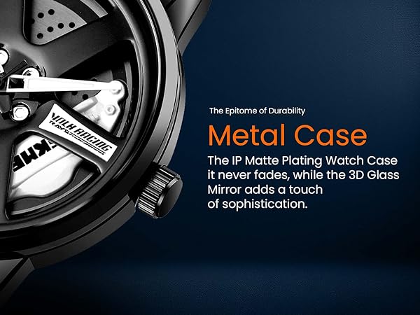 SKM  Watch BLACK CHAIN WITH RED PEDAL image 3