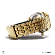 Fitron Skeleton Automatic Moon Graph Working  Golden Chain With golden Dial image 4