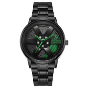 Original allroy rim Watch Black Chain with Green dial image 1