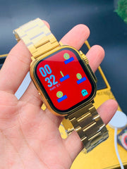 Ultra GD9 24K Gold Casing Smartwatch – Bluetooth Calling – Golden Straps image 22