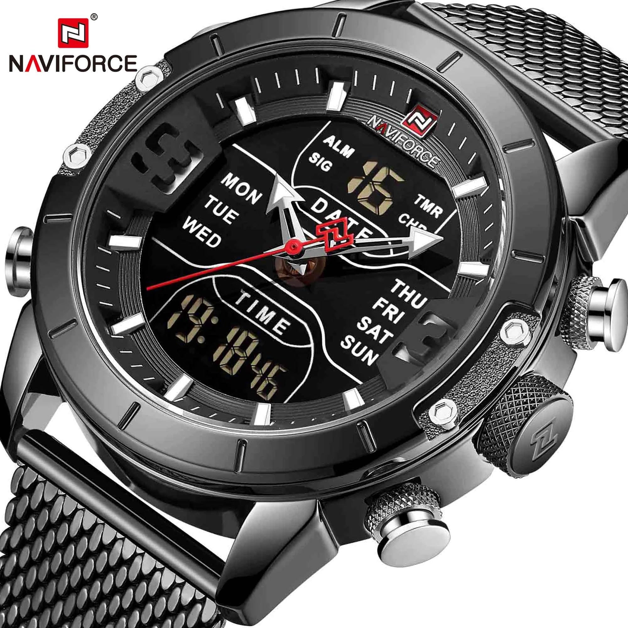 Original naviforce with Black Shepard Chain image 1