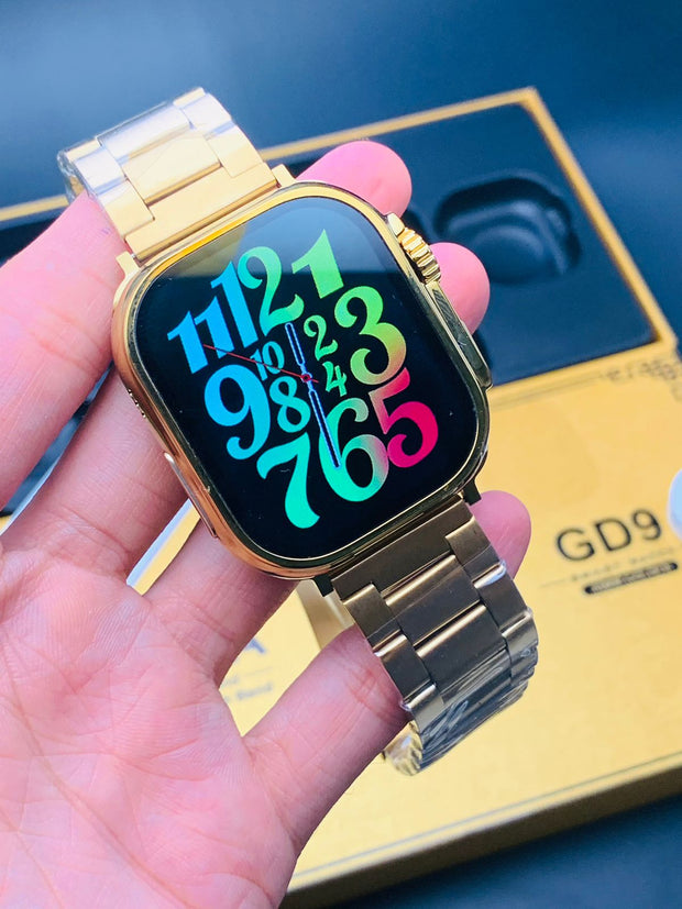 Ultra GD9 24K Gold Casing Smartwatch – Bluetooth Calling – Golden Straps image 25