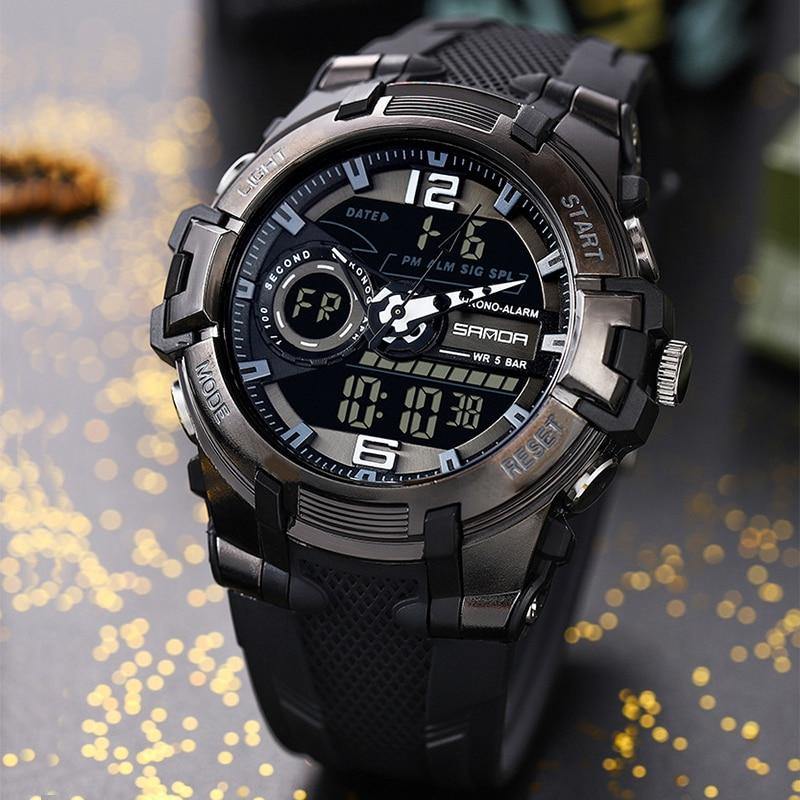 Original Sanda Sport Watch Black Dial  With Black belt image 0
