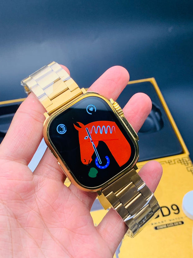 Ultra GD9 24K Gold Casing Smartwatch – Bluetooth Calling – Golden Straps image 21