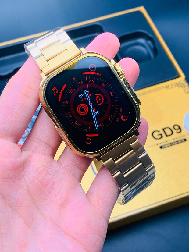 Ultra GD9 24K Gold Casing Smartwatch – Bluetooth Calling – Golden Straps image 16