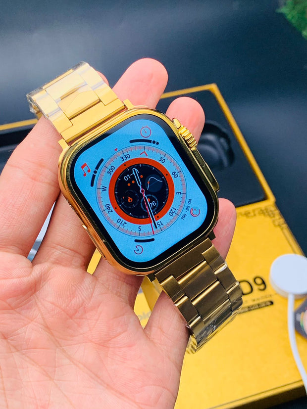Ultra GD9 24K Gold Casing Smartwatch – Bluetooth Calling – Golden Straps image 24