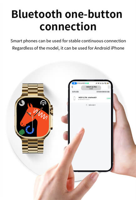 Ultra GD9 24K Gold Casing Smartwatch – Bluetooth Calling – Golden Straps image 3