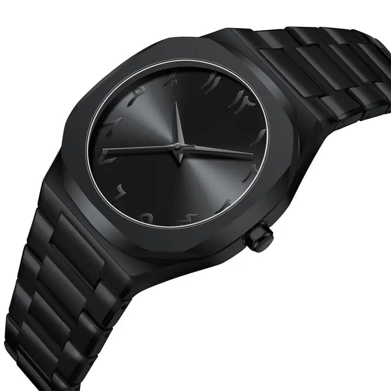Arabic Dial full Mat Black chain image 1