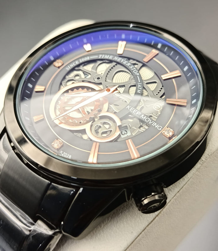 Original Keep Moving Down Sec working Watch Black colour image 5