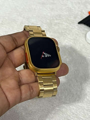 Ultra GD9 24K Gold Casing Smartwatch – Bluetooth Calling – Golden Straps image 2