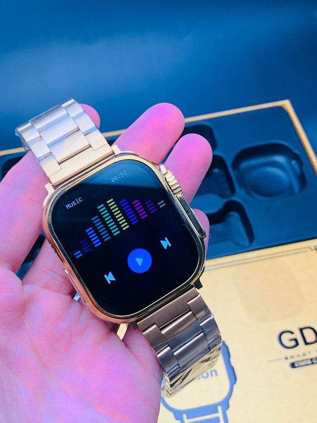 Ultra GD9 24K Gold Casing Smartwatch – Bluetooth Calling – Golden Straps image 19