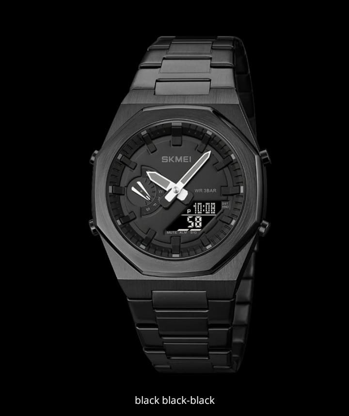 Original SKM World Time Watch Black image 3