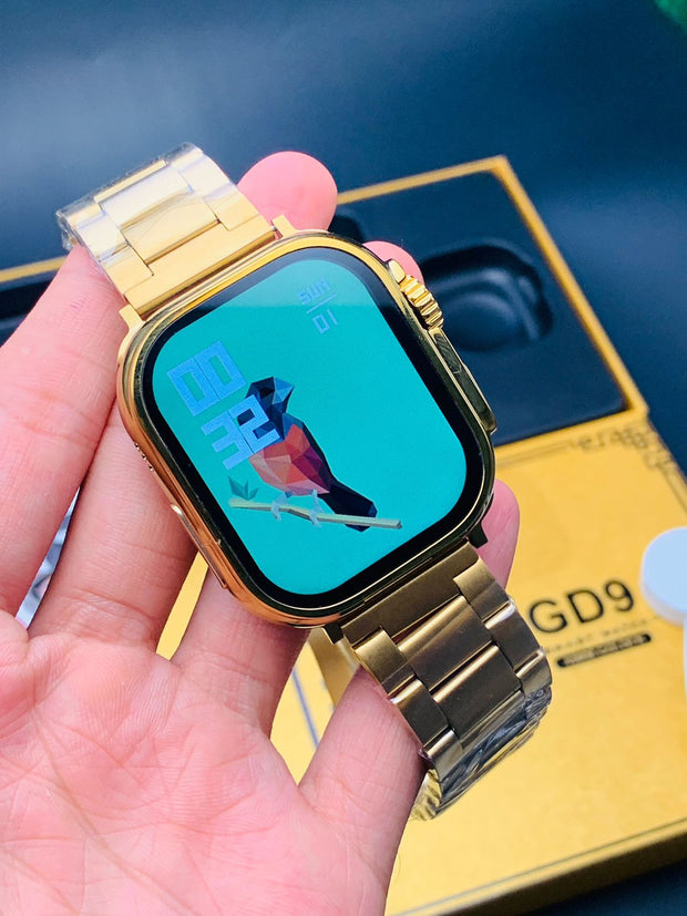 Ultra GD9 24K Gold Casing Smartwatch – Bluetooth Calling – Golden Straps image 23
