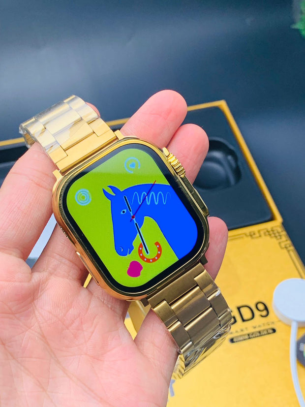 Ultra GD9 24K Gold Casing Smartwatch – Bluetooth Calling – Golden Straps image 20