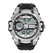 Original Sanda Sport Watch Sliver Dial With Black belt image 7