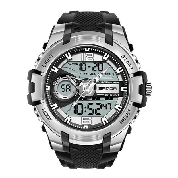 Original Sanda Sport Watch Sliver Dial With Black belt image 7
