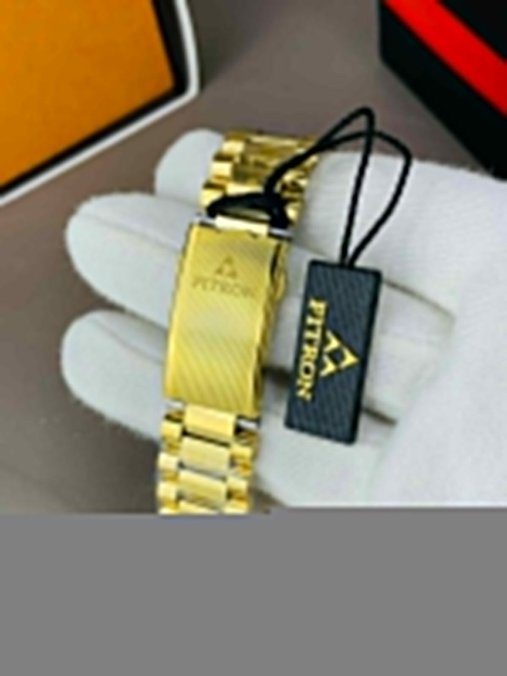 Fitron original  Diaster Watch Red diamond with golden chain image 2