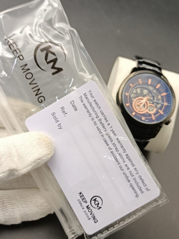Original Keep Moving Down Sec working Watch Black colour image 9