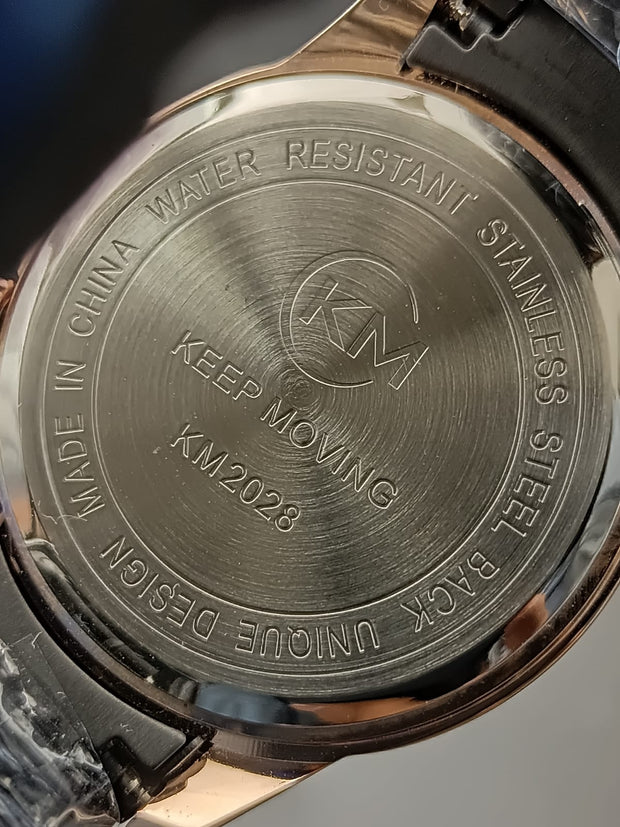 Original Keep Moving Down Sec working Watch Black Gold colour image 6